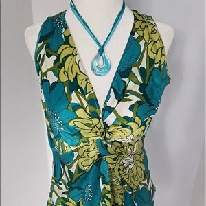 Ann Taylor Tropical Silk Top